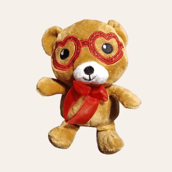 2 Plush Stuffed Animal Toys Bear and Giraffe Valentine's Day Love Plushland - Picture 7 of 10